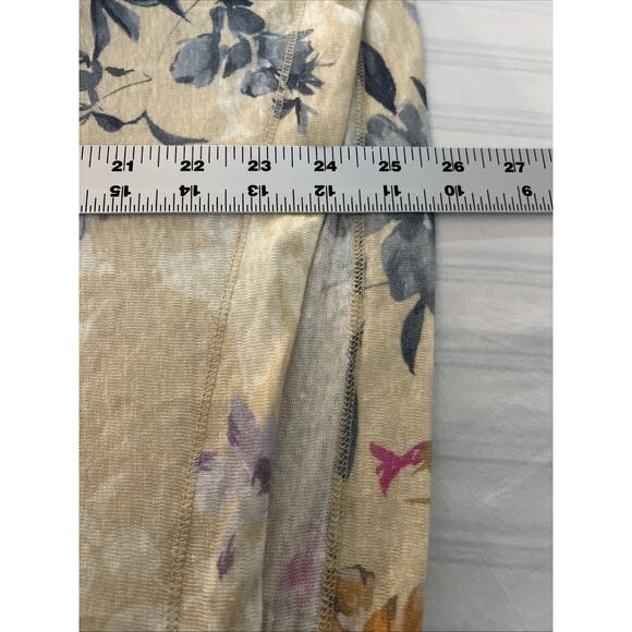 Sundance Womens Yellow Floral Blouse Size Large Linen Tie Waist Bohemian - Picture 8 of 8